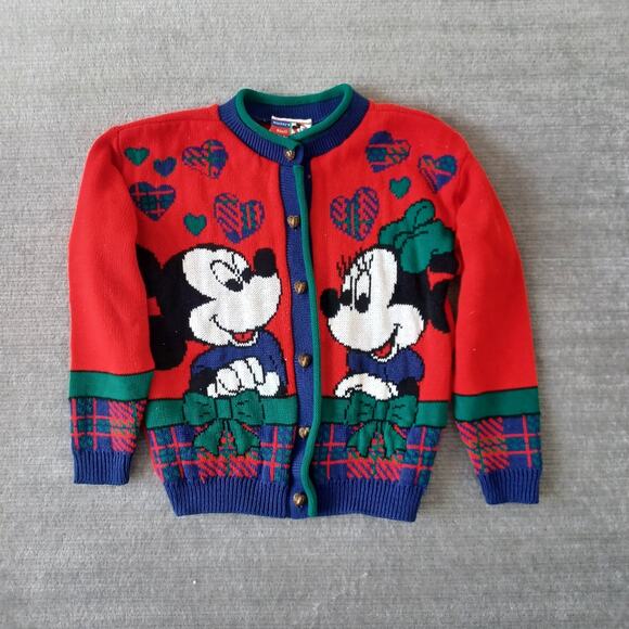 VTG Mickeys Stuff By Jet Set Knit Sweater Kids M 10/12 Mickey & Minnie Disney - Picture 11 of 11